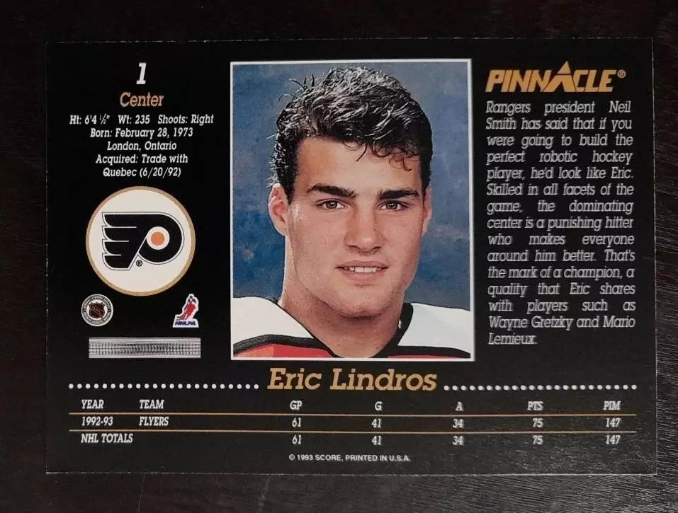 1993-94 Pinnacle #1 Eric Lindros 1