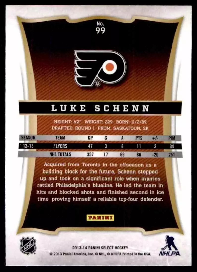 2013-14 Select #99 Luke Schenn 1
