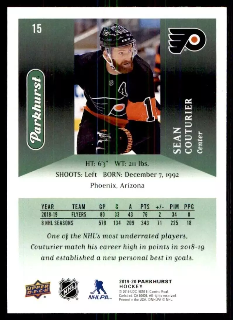 2019-20 Parkhurst #15 Sean Couturier 1