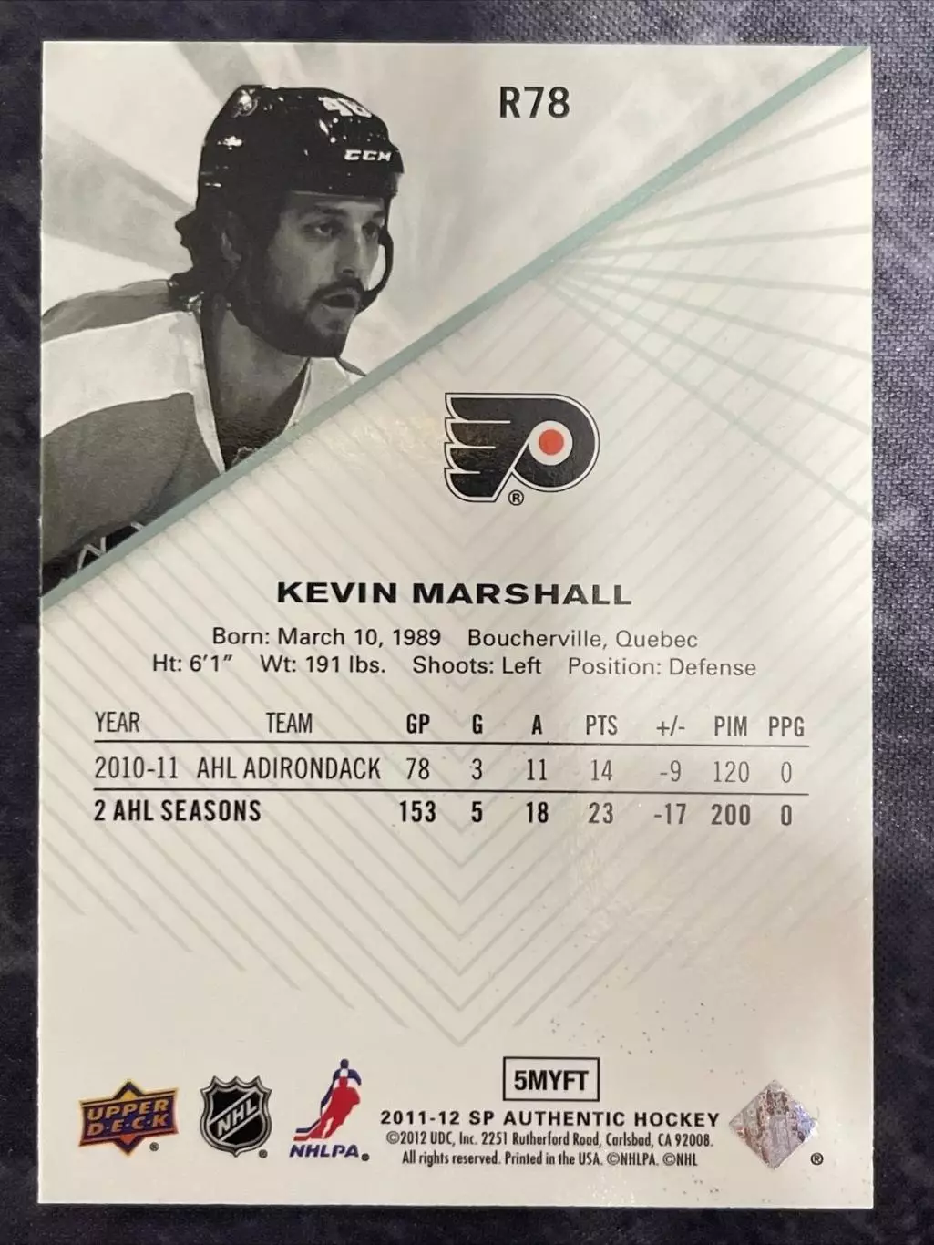 2011-12 SP Authentic Rookie Extended #R78 Kevin Marshall RC 1