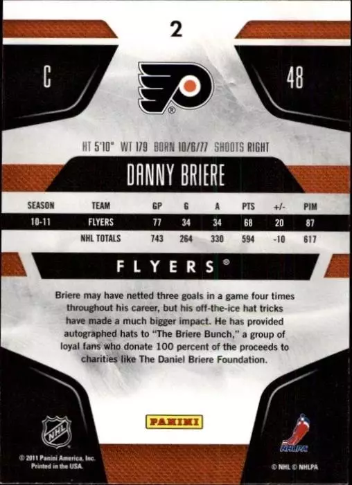 2011-12 Certified #2 Danny Briere 1