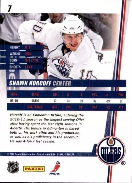2010-11 Donruss #7 Shawn Horcoff 1