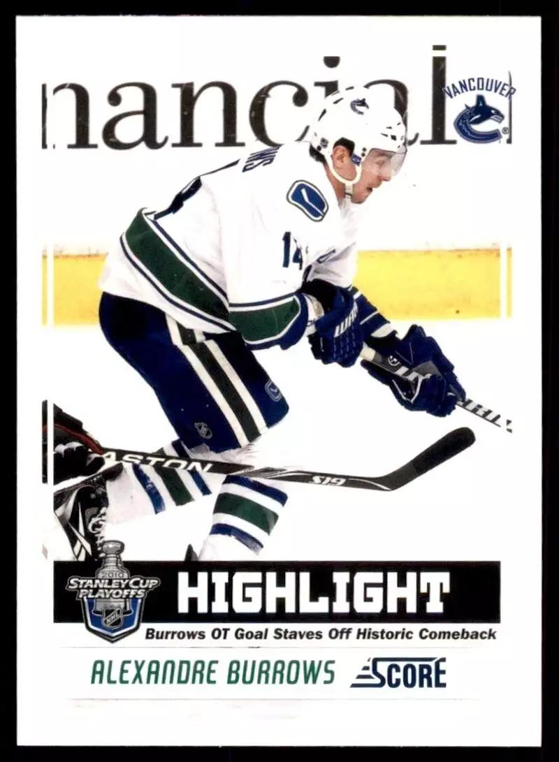 2011-12 Score #491 Alexandre Burrows