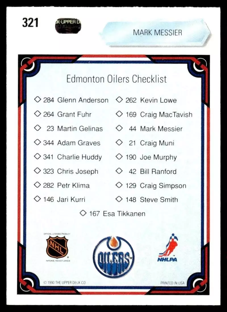 1990-91 Upper Deck #321 Mark Messier 1