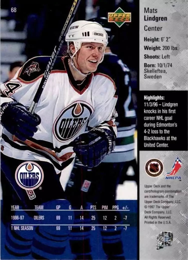 1997-98 Upper Deck #68 Mats Lindgren 1