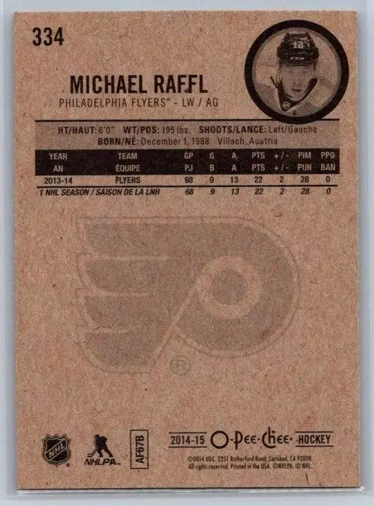 2014-15 O Pee Chee #334 Michael Raffl 1