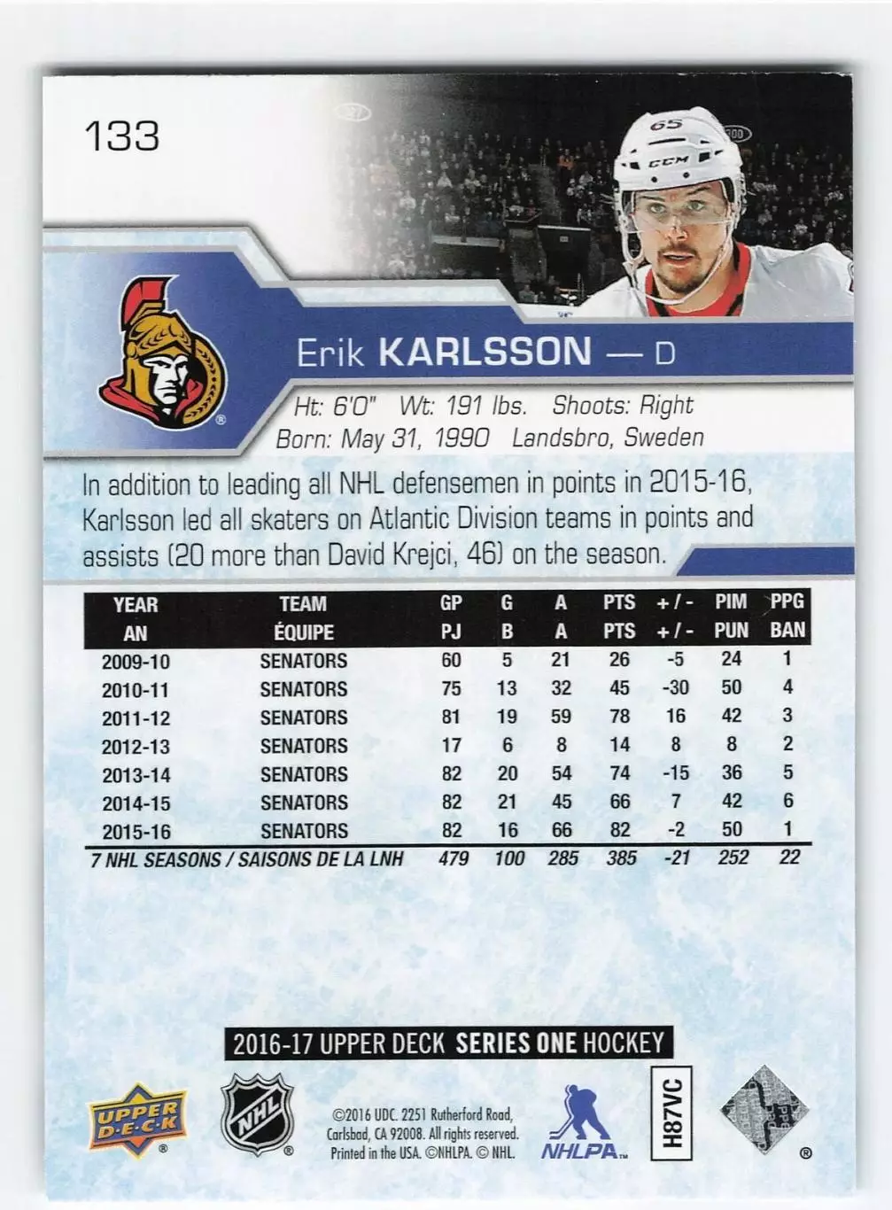 2020-21 O-Pee-Chee #468 Anders Nilsson 1