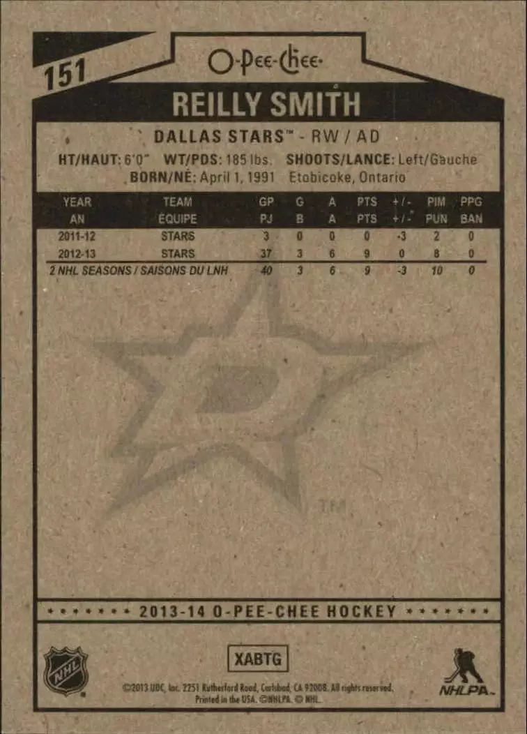 2013-14 O-Pee-Chee #151 Reilly Smith 1