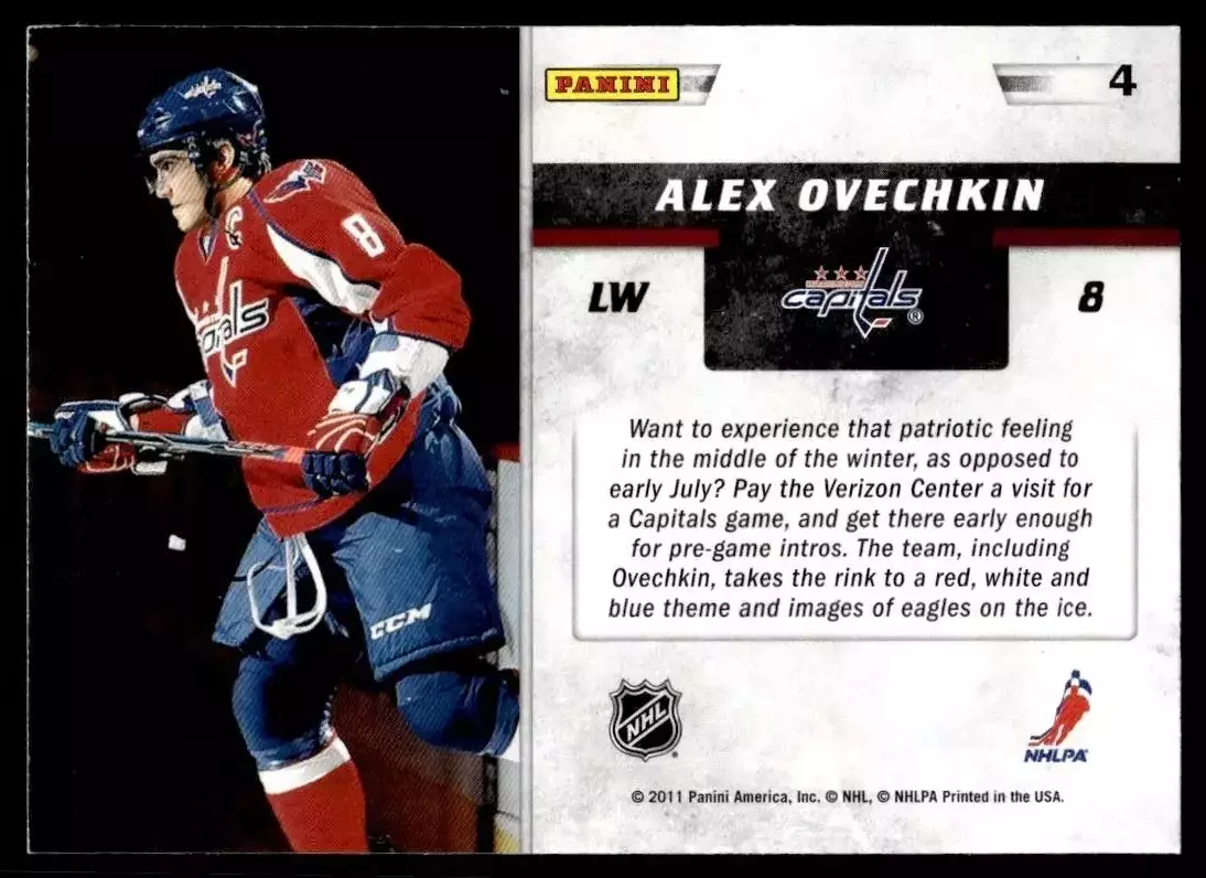 2011-12 Score Making An Entrance #4 Alexander Ovechkin 1