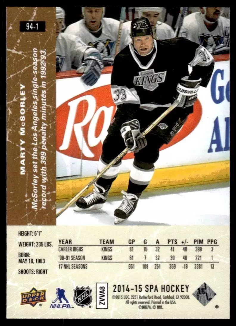 2014-15 SP Authentic '94-95 SP Retro #1 Marty McSorley 1