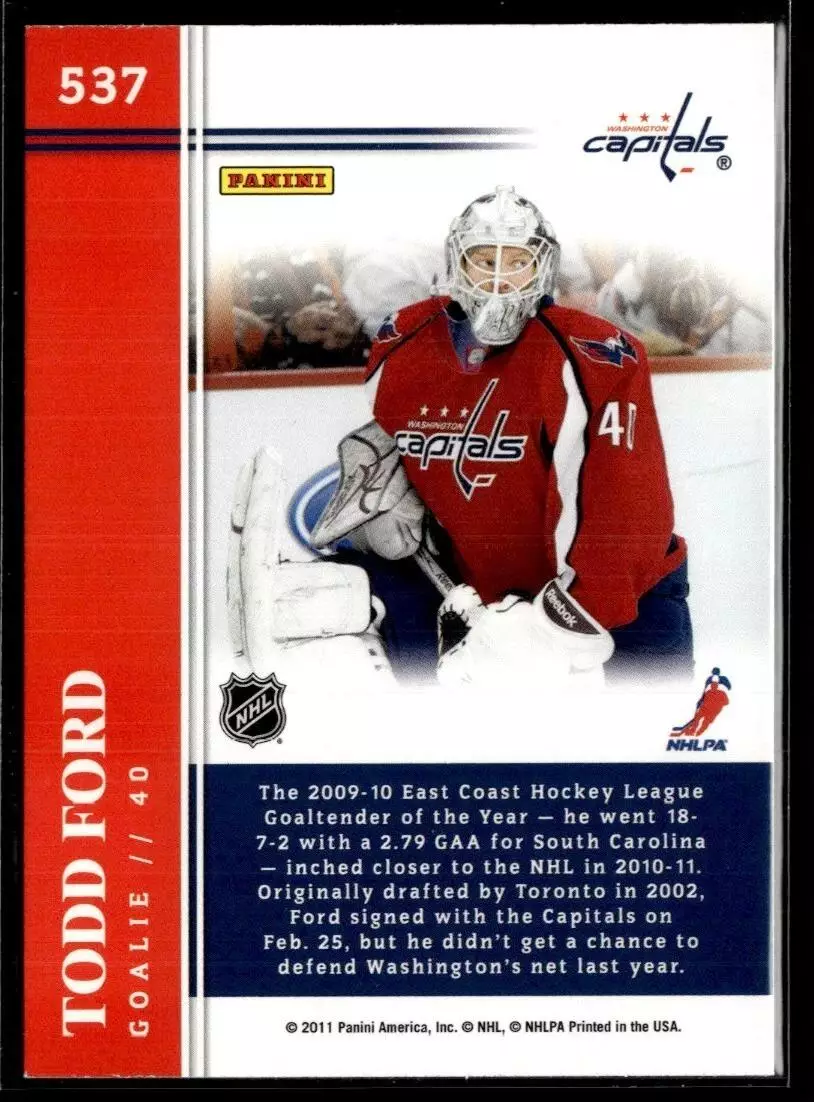 2011-12 Score #537 Todd Ford RC 1