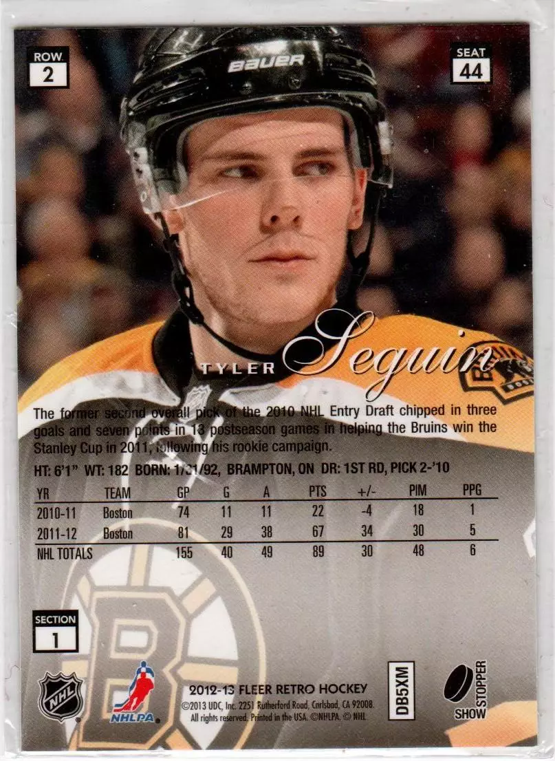 2012-13 Fleer Retro Flair Showcase Row 2 #44 Tyler Seguin 1
