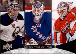 2011-12 Upper Deck #450 Ryan Miller/Henrik Lundqvist/Tomas Vokoun CL