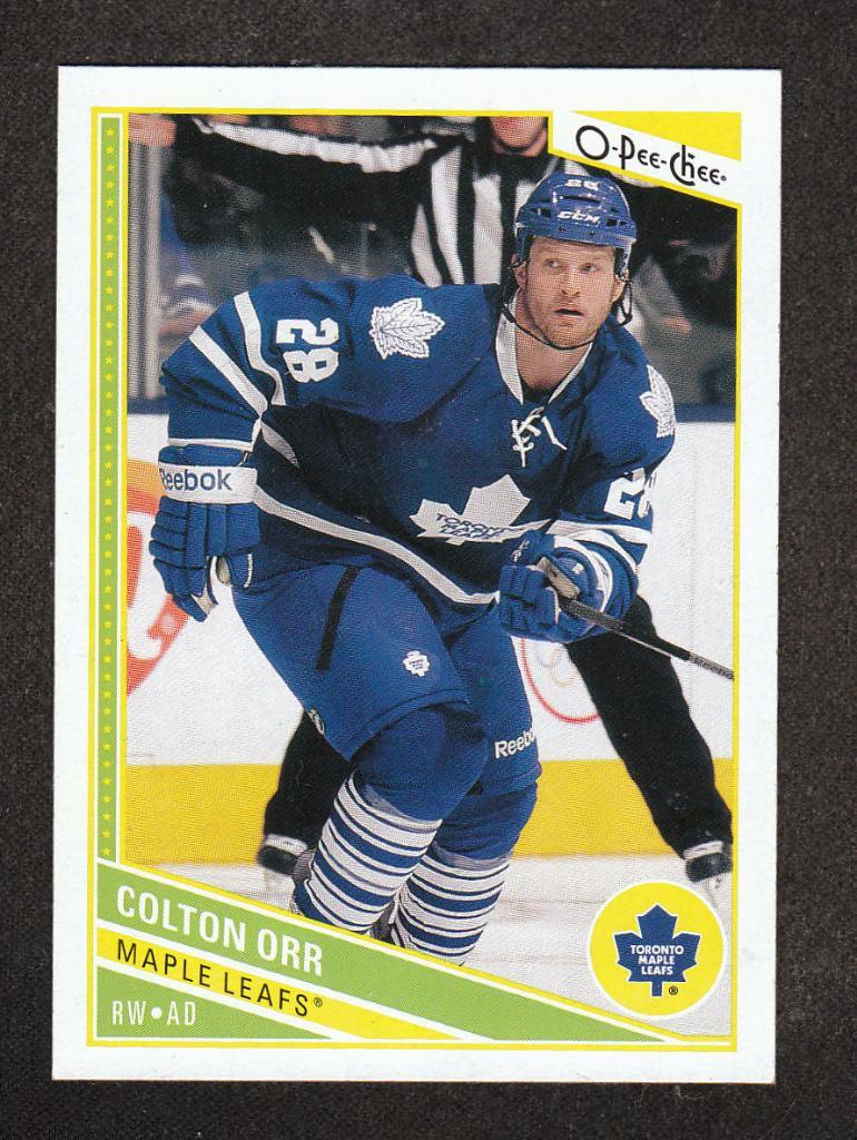 2013-14 O-Pee-Chee #105 Colton Orr (NHL) Toronto Maple Leafs