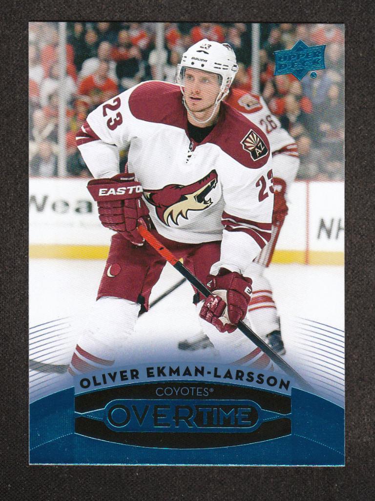 2015-16 Upper Deck Overtime Blue #14 Oliver Ekman-Larsson (NHL) Arizona Coyotes
