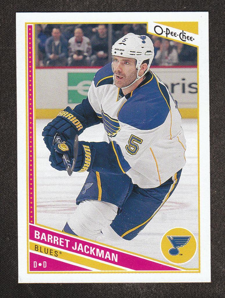 2013-14 O-Pee-Chee #208 Barret Jackman (NHL) StLouis Blues