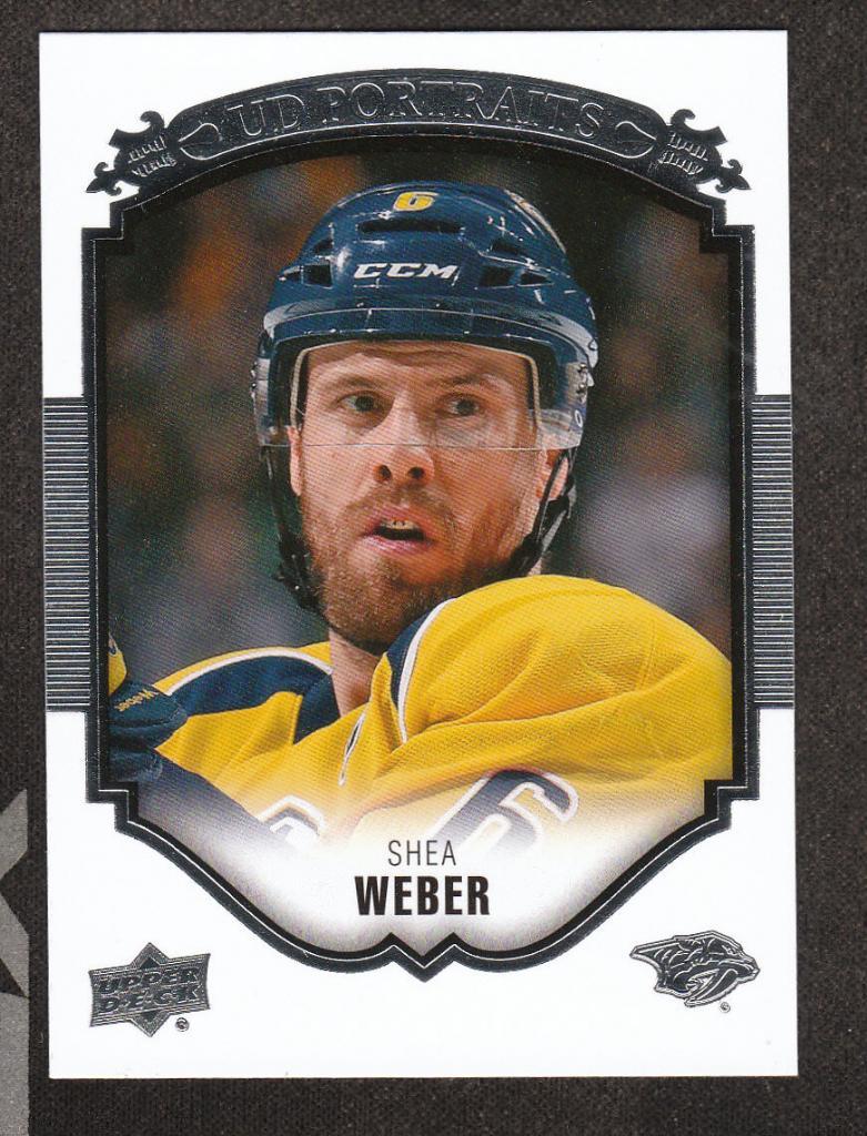 2015-16 Upper Deck UD Portraits #P15 Shea Weber (NHL) Nashville Predators