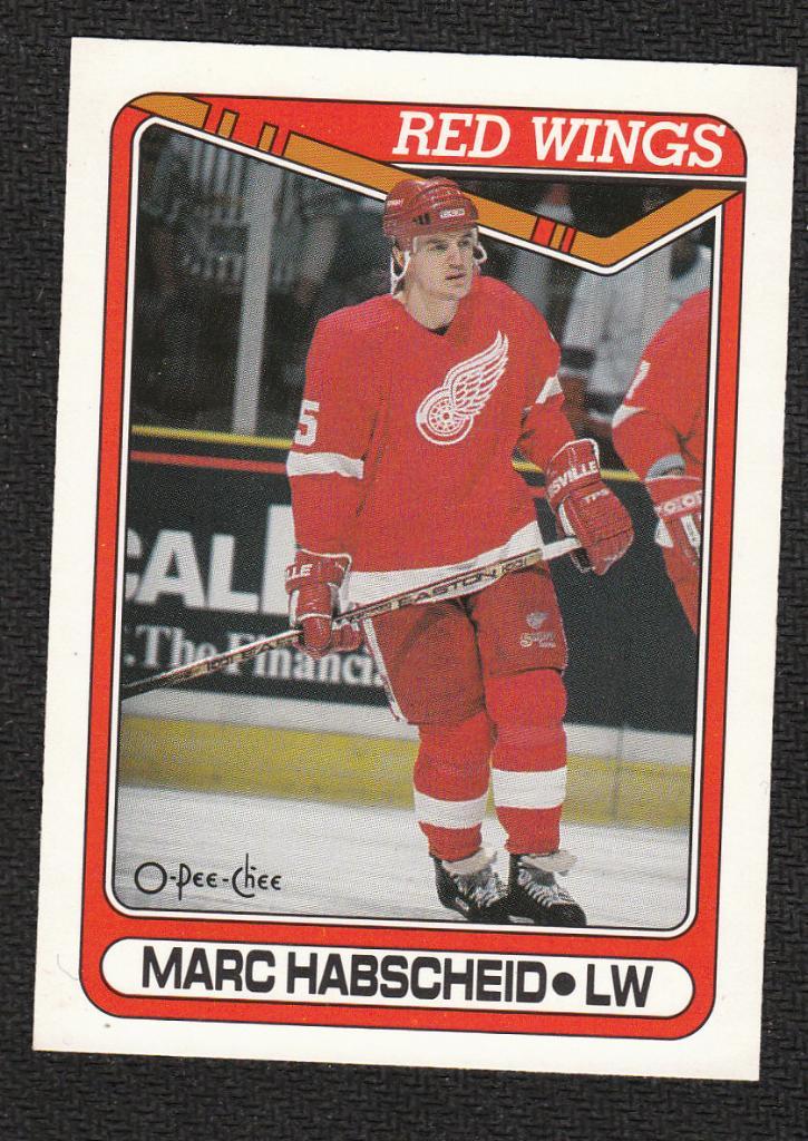 1990-91 O-Pee-Chee #342 Marc Habscheid (NHL) Detroit Red Wings