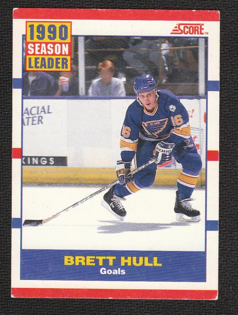 1990-91 Score #351 Brett Hull LL (NHL) StLouis Blues