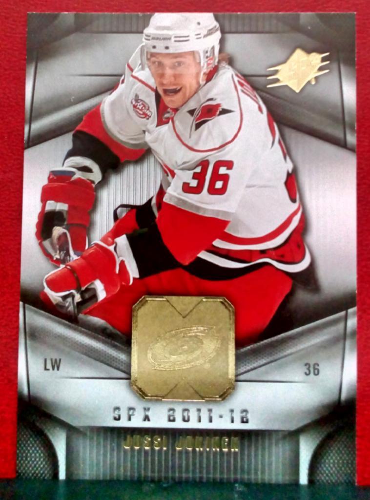 2011-12 SPx #84 Jussi Jokinen (NHL) Carolina Hurricanes
