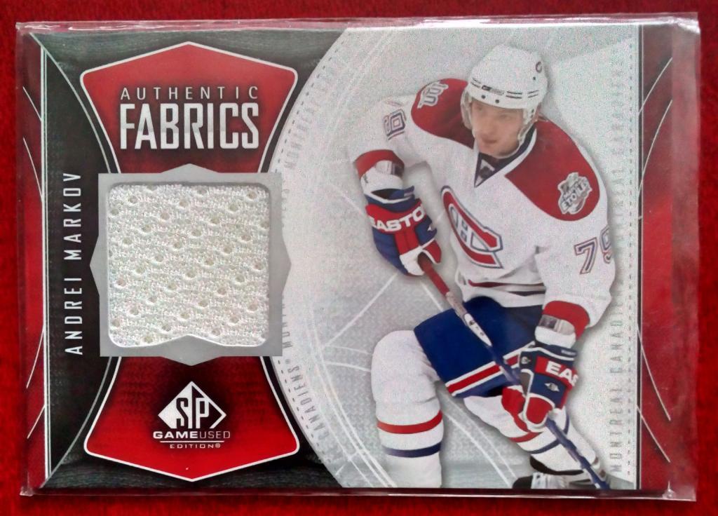 2009-10 SP Game Used Authentic Fabrics #AFAM Andrei Markov (NHL) Montreal Canadi