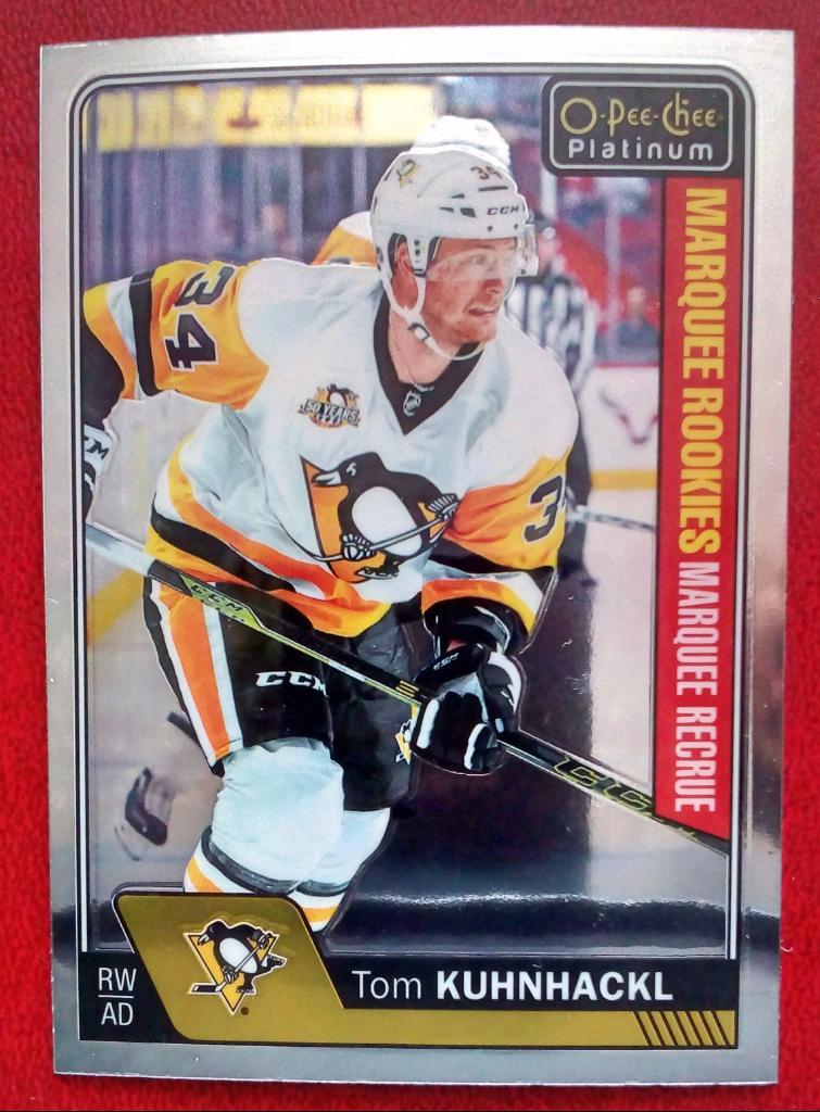 2016-17 O-Pee-Chee Platinum #177 Tom Kuhnhackl RC (NHL) Pittsburgh Penguins