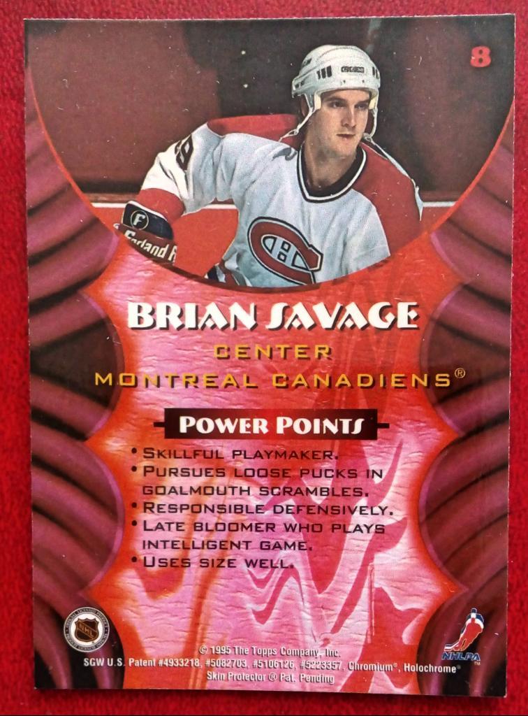 1994-95 Finest Bowman's Best #R8 Brian Savage (NHL) Montreal Canadiens 1