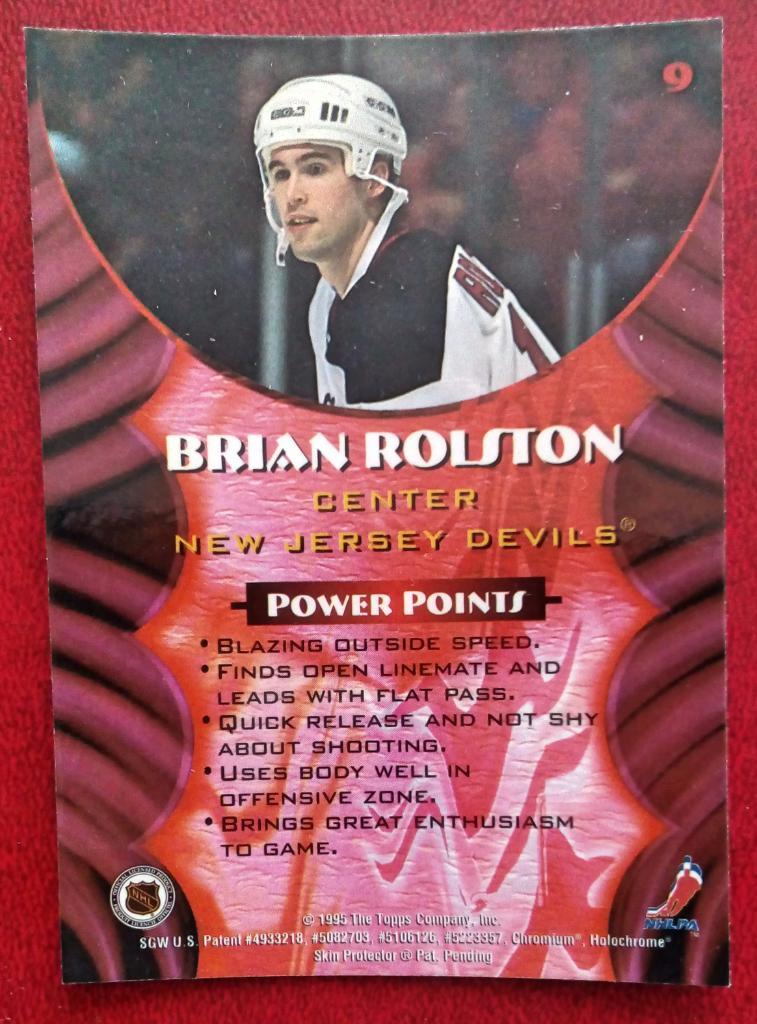 1994-95 Finest Bowman's Best #R9 Brian Rolston (NHL) New Jersey Devils 1