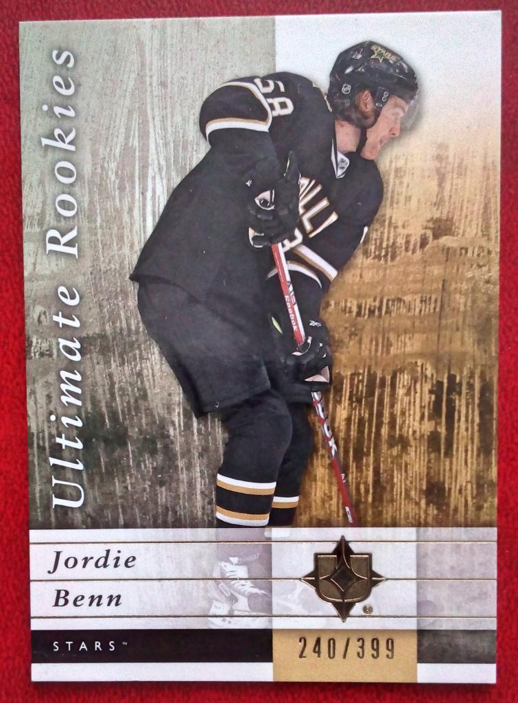 2011-12 Ultimate Collection #73 Jordie Benn RC 240/399 (NHL) Dallas Stars