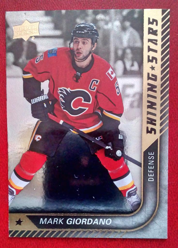 2015-16 Upper Deck Shining Stars #SS7 Mark Giordano (NHL) Calgary Flames