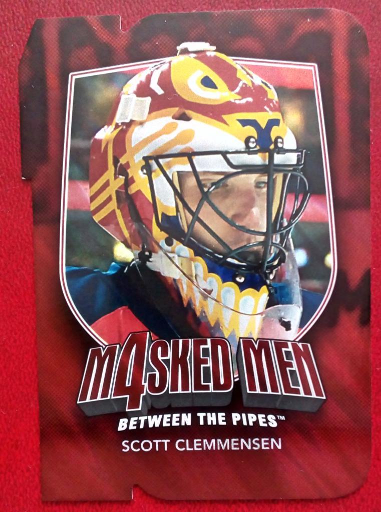 2011-12 Between The Pipes Masked Men IV Ruby Die Cuts #MM12 Scott Clemmensen (NH