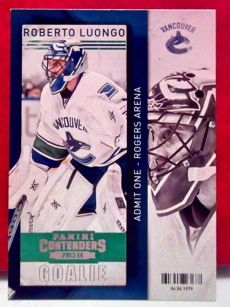 2013-14 Panini Contenders #50 Roberto Luongo (NHL) Vancouver Canucks