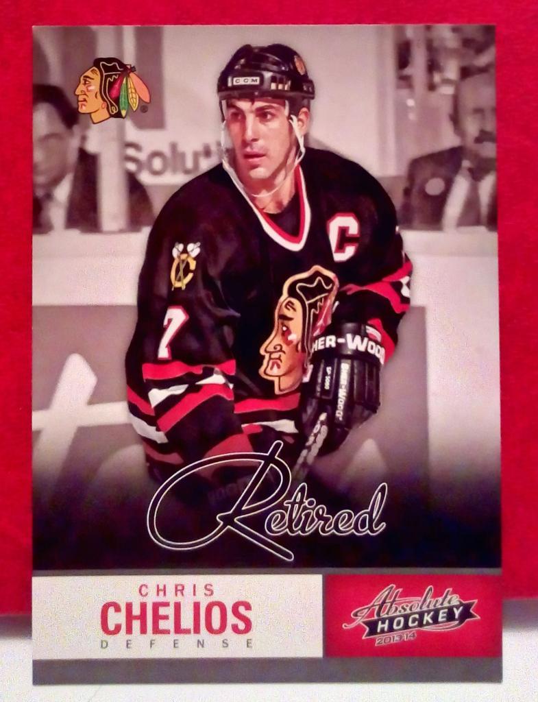2013-14 Absolute Retired #4 Chris Chelios (NHL) Chicago Blackhawks