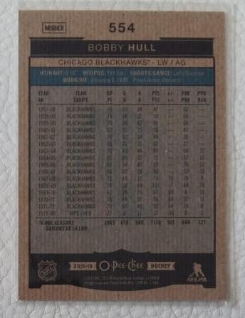 2015-16 O-Pee-Chee #554 Bobby Hull 1