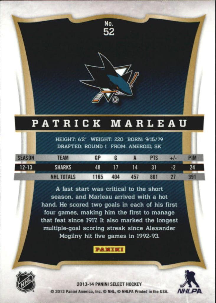 2013-14 Select #52 Patrick Marleau 1