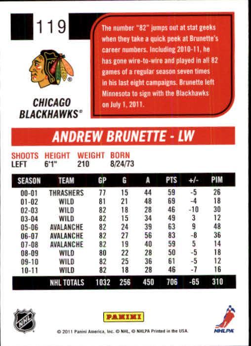 2011-12 Score #119 Andrew Brunette 1