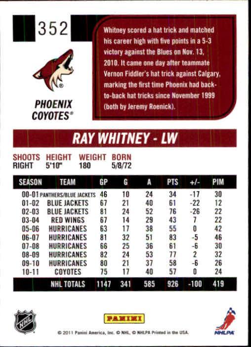 2011-12 Score #352 Ray Whitney 1