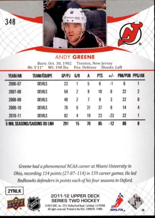 2011-12 Upper Deck #348 Andy Greene 1
