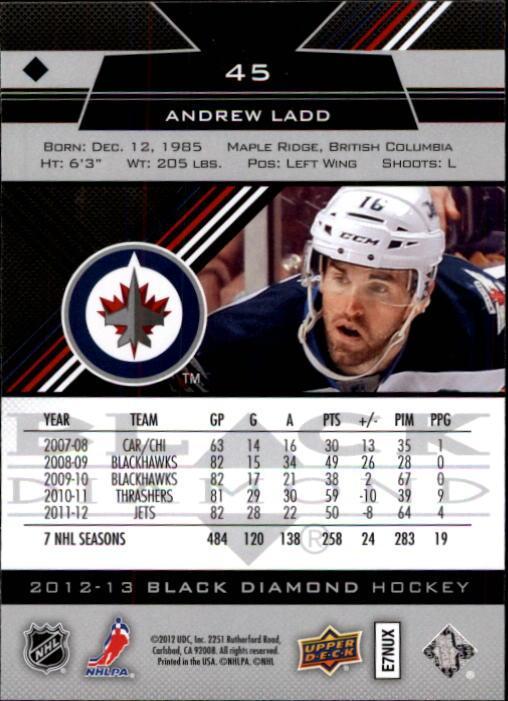 2012-13 Black Diamond #45 Andrew Ladd 1