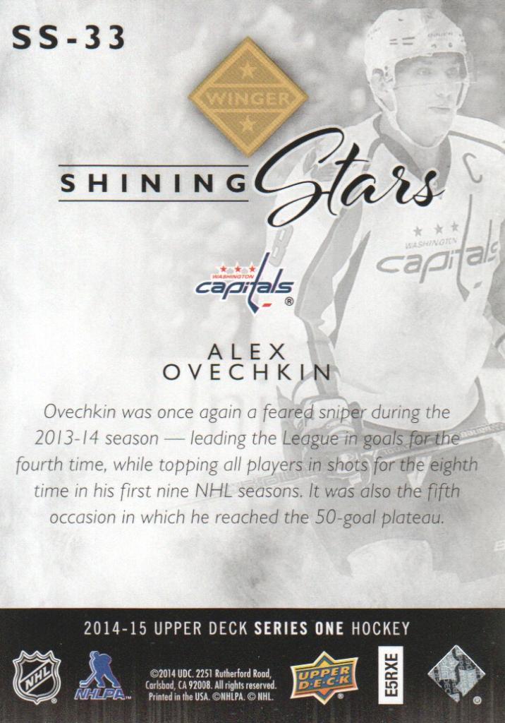 2014-15 Upper Deck Shining Stars Royal Blue #SS33 Alexander Ovechkin 1