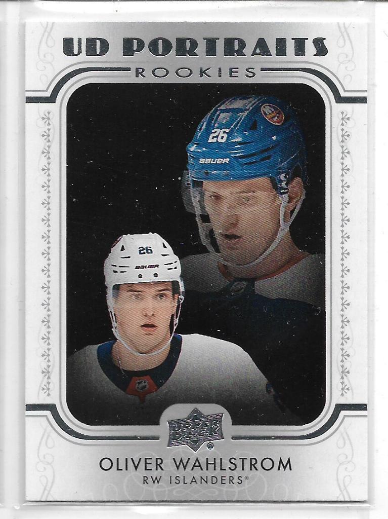 2019-20 Upper Deck UD Portraits #P84 Oliver Wahlstrom\ NI