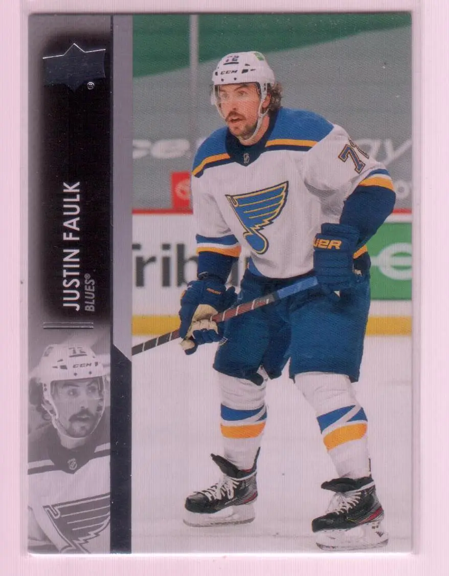2021-22 Upper Deck Series 1 Base #154 Justin Faulk - St. Louis Blues