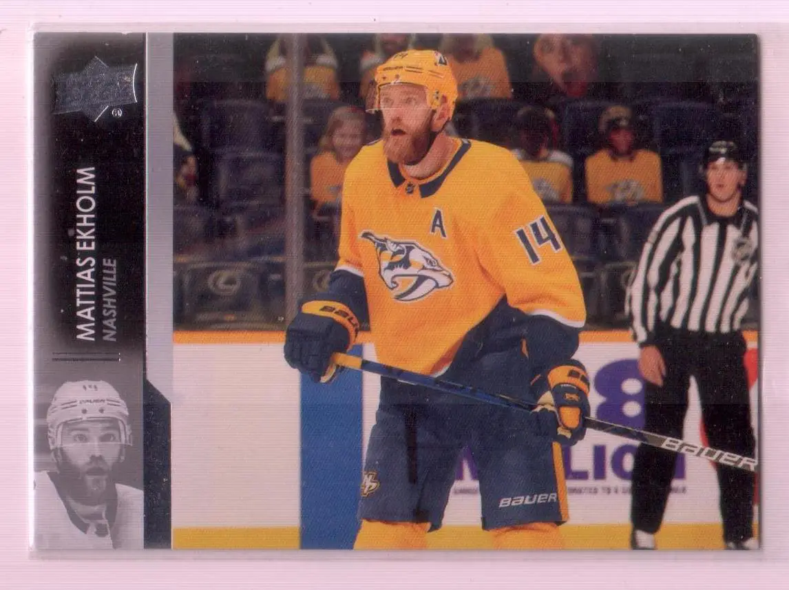 2021-22 Upper Deck Series 1 Base #102 Mattias Ekholm - Nashville Predators