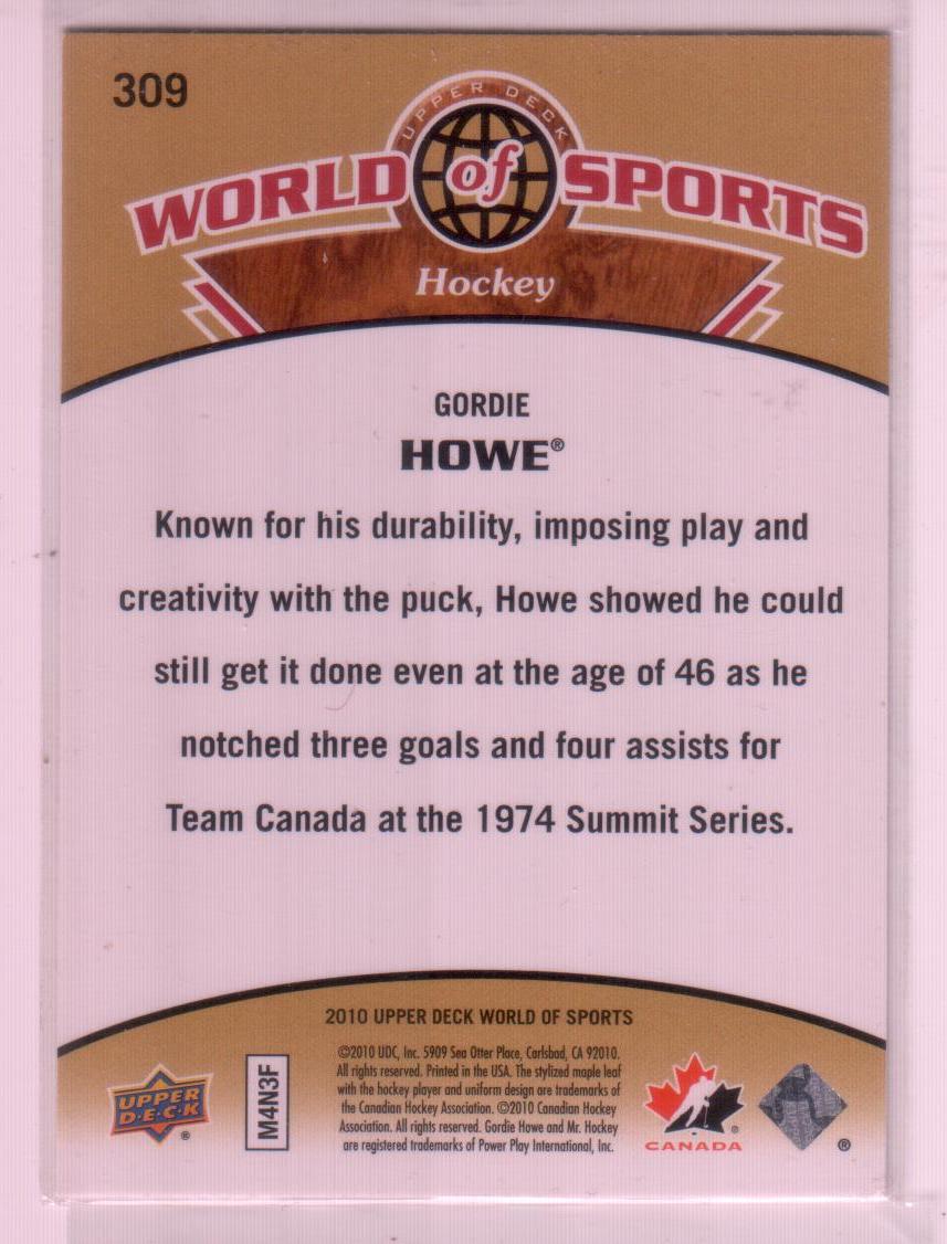 2010 Upper Deck World of Sports #309 Gordie Howe SP 1