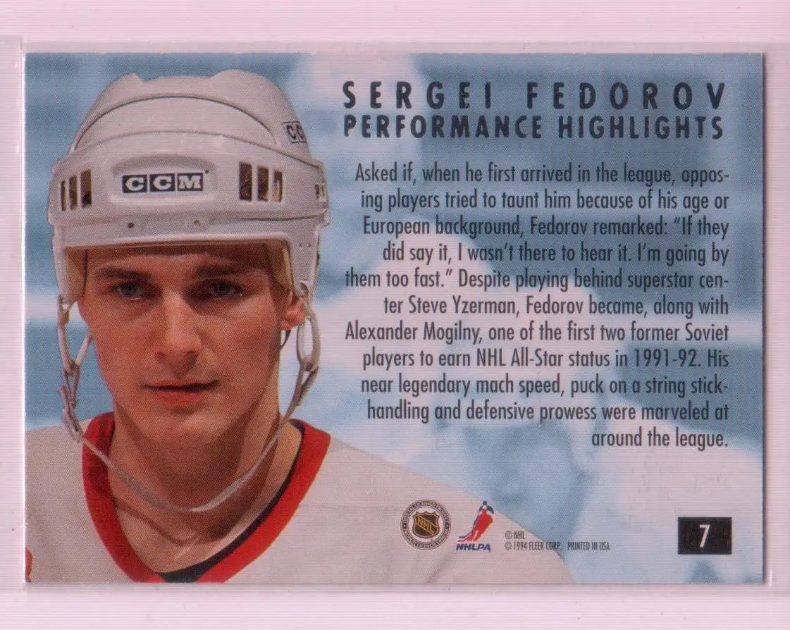 1994-95 Ultra Sergei Fedorov #7 Sergei Fedorov 1