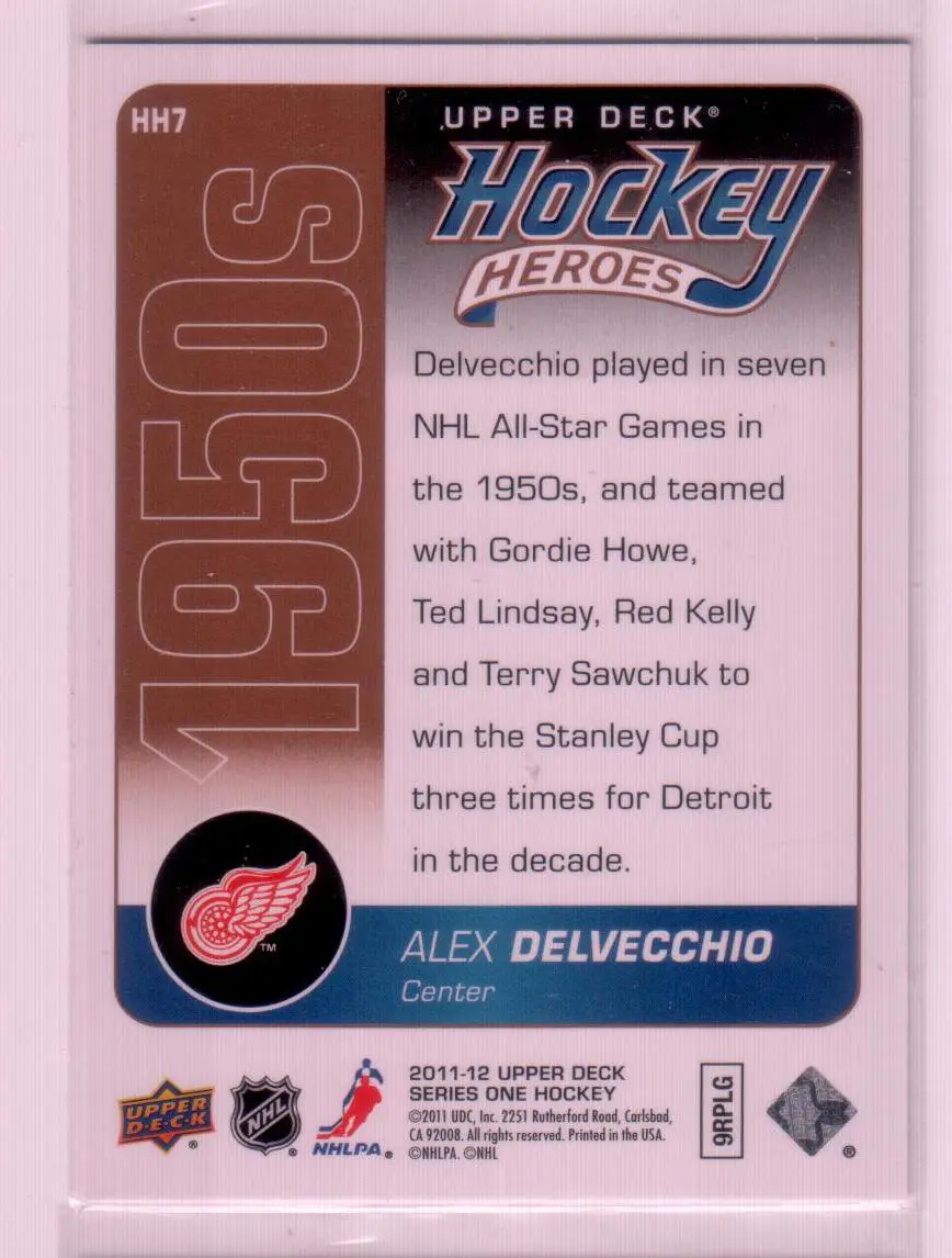 2011-12 Upper Deck Hockey Heroes #HH7 Alex Delvecchio 1