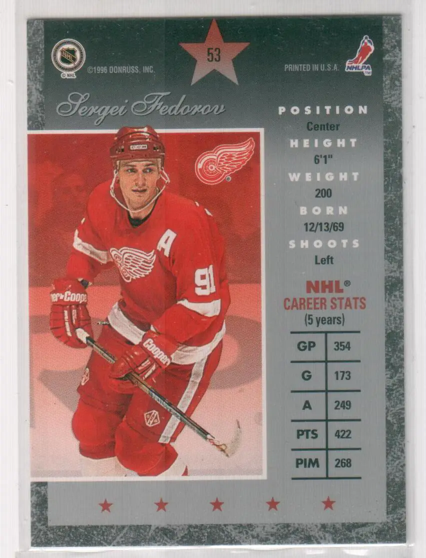 1995-96 Donruss Elite #53 Sergei Fedorov 1