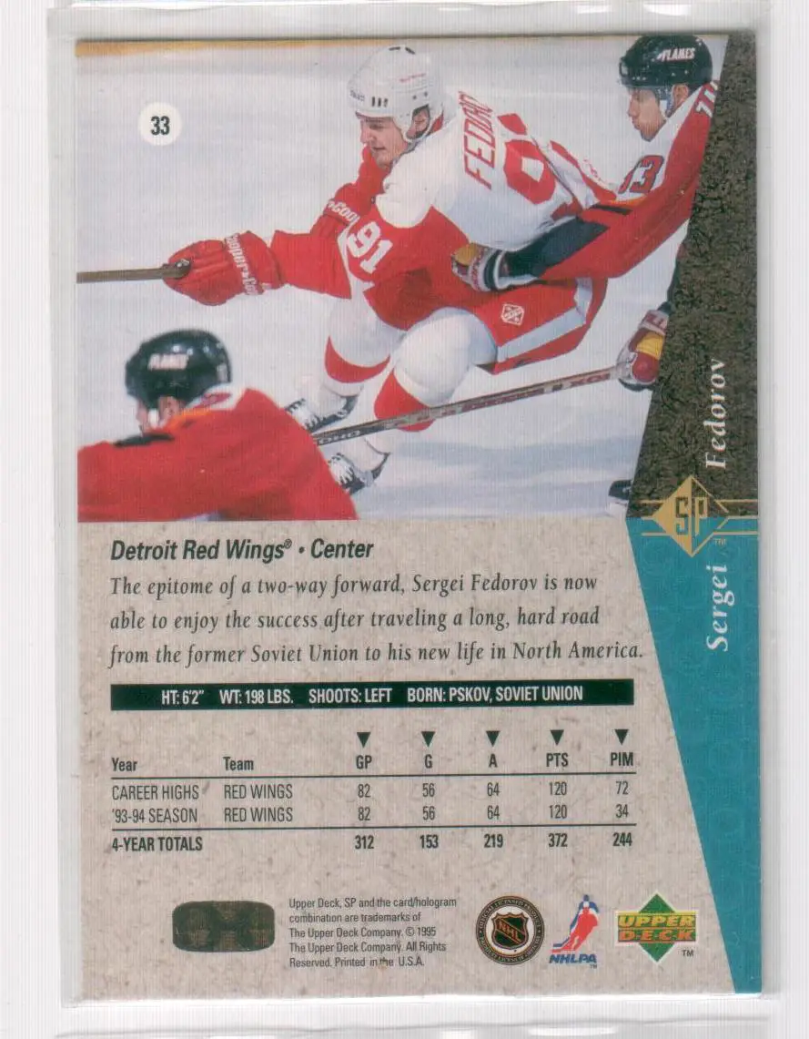 1994-95 SP #33 Sergei Fedorov 1