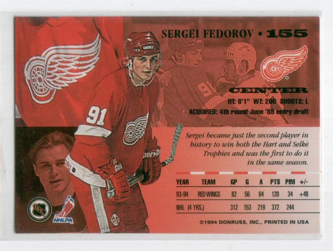1994-95 Leaf #155 Sergei Fedorov 1