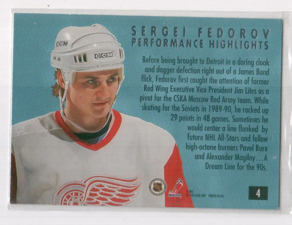 1994-95 Ultra Sergei Fedorov #4 Sergei Fedorov 1